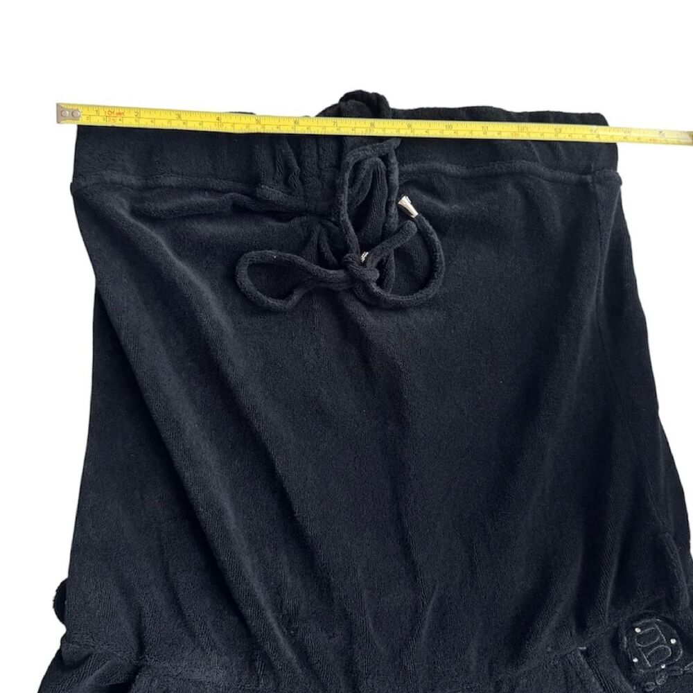 Vintage Bebe Black Velour Halter Romper - Size M - Picture 8 of 8